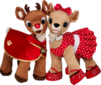 two cute reindeer toys